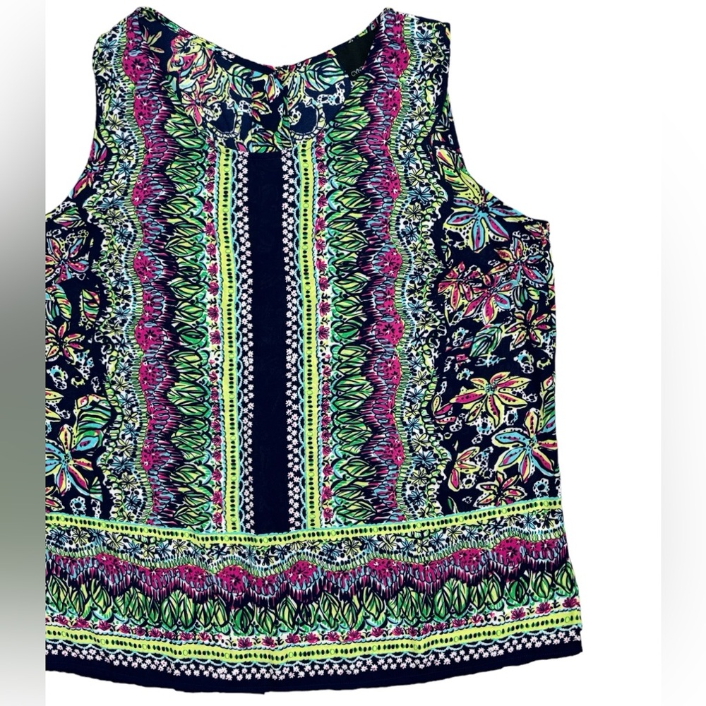 Like New Cynthia Rowley Sleeveless Floral Top XL - Picture 12 of 14